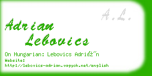 adrian lebovics business card